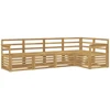 Lauko baldų komplektas Lauko sofos komplektas 5 pcs Balta 247 x 128,5 x 73 cm