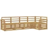 Lauko sofos komplektas 5 pcs Balta 249 x 130,5 x 73 cm