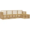 Lauko sofos komplektas 5 pcs Balta 249 x 122,5 x 73 cm