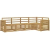 Lauko sofos komplektas 5 pcs Balta 251 x 132,5 x 73 cm