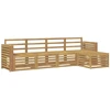 Lauko sofos komplektas 5 pcs Balta 257 x 122,5 x 73 cm
