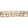 Lauko sofos komplektas 5 pcs Balta 327 x 168,5 x 73 cm