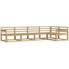 Lauko sofos komplektas 5 pcs Balta 327 x 168,5 x 73 cm