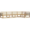 Lauko sofos komplektas 5 pcs Balta 327 x 168,5 x 73 cm