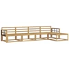 Lauko sofos komplektas 5 pcs Balta 329 x 162,5 x 73 cm