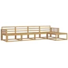 Lauko sofos komplektas 5 pcs Balta 329 x 162,5 x 73 cm