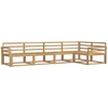Lauko sofos komplektas 5 pcs Balta 329 x 170,5 x 73 cm