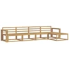 Lauko sofos komplektas 5 pcs Balta 337 x 162,5 x 73 cm