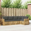 Lauko sofos komplektas 5 pcs Balta ir antracito
