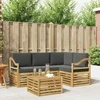 Lauko sofos komplektas 5 pcs Balta ir antracito 59 x 59 x 37 cm