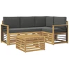 Lauko sofos komplektas 5 pcs Balta ir antracito 59 x 59 x 37 cm