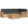 Lauko sofos komplektas 5 pcs Balta ir antracito 79 x 79 x 37 cm