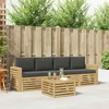 Lauko sofos komplektas 5 pcs Balta ir antracito Poliesteris