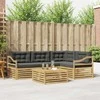 Lauko sofos komplektas 5 pcs Balta ir antracito Poliesteris