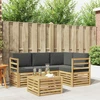 Lauko sofos komplektas 5 pcs Balta ir antracito 59 x 59 x 37 cm