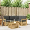 Lauko sofos komplektas 5 pcs Balta ir antracito 59 x 59 x 37 cm