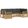 Lauko sofos komplektas 5 pcs Balta ir antracito