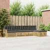 Lauko sofos komplektas 5 pcs Balta ir antracito Poliesteris