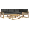 Lauko sofos komplektas 5 pcs Balta ir antracito 79 x 79 x 37 cm