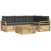 Lauko sofos komplektas 5 pcs Balta ir antracito 79 x 79 x 37 cm