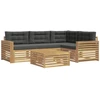 Lauko sofos komplektas 5 pcs Balta ir antracito 79 x 79 x 37 cm