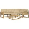 Lauko sofos komplektas 5 pcs Balta ir kreminė 79 x 79 x 37 cm