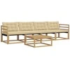Lauko sofos komplektas 5 pcs Balta ir kreminė 79 x 79 x 37 cm