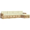 Lauko sofos komplektas 5 pcs Balta ir kreminė