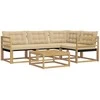 Lauko sofos komplektas 5 pcs Balta ir kreminė 79 x 79 x 37 cm