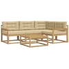 Lauko sofos komplektas 5 pcs Balta ir kreminė 79 x 79 x 37 cm