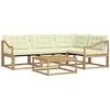 Lauko sofos komplektas 5 pcs Balta ir kreminė 79 x 79 x 37 cm