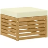 Lauko sofos komplektas 5 pcs Balta ir kreminė