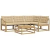 Lauko sofos komplektas 5 pcs Balta ir kreminė 79 x 79 x 37 cm