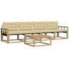 Lauko sofos komplektas 5 pcs Balta ir kreminė 79 x 79 x 37 cm