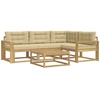 Lauko sofos komplektas 5 pcs Balta ir kreminė 79 x 79 x 37 cm