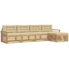 Lauko sofos komplektas 5 pcs Balta ir kreminė
