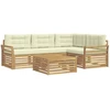Lauko sofos komplektas 5 pcs Balta ir kreminė 79 x 79 x 37 cm