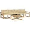 Lauko sofos komplektas 5 pcs Balta ir kreminė 79 x 79 x 37 cm