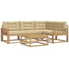 Lauko sofos komplektas 5 pcs Balta ir kreminė 79 x 79 x 37 cm