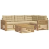 Lauko sofos komplektas 5 pcs Balta ir kreminė 79 x 79 x 37 cm