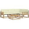 Lauko sofos komplektas 5 pcs Balta ir kreminė 79 x 79 x 37 cm