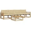 Lauko sofos komplektas 5 pcs Balta ir kreminė 79 x 79 x 37 cm
