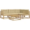 Lauko sofos komplektas 5 pcs Balta ir kreminė 79 x 79 x 37 cm