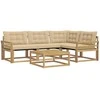 Lauko sofos komplektas 5 pcs Balta ir kreminė 79 x 79 x 37 cm