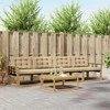 Lauko sofos komplektas 5 pcs Balta ir kreminė 79 x 79 x 37 cm