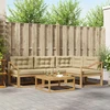 Lauko sofos komplektas 5 pcs Balta ir kreminė 79 x 79 x 37 cm