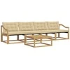 Lauko sofos komplektas 5 pcs Balta ir kreminė 79 x 79 x 37 cm