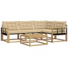 Lauko sofos komplektas 5 pcs Balta ir kreminė 79 x 79 x 37 cm