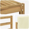 Lauko sofos komplektas 5 pcs Balta ir kreminė Poliesteris