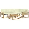 Lauko sofos komplektas 5 pcs Balta ir kreminė 79 x 79 x 37 cm